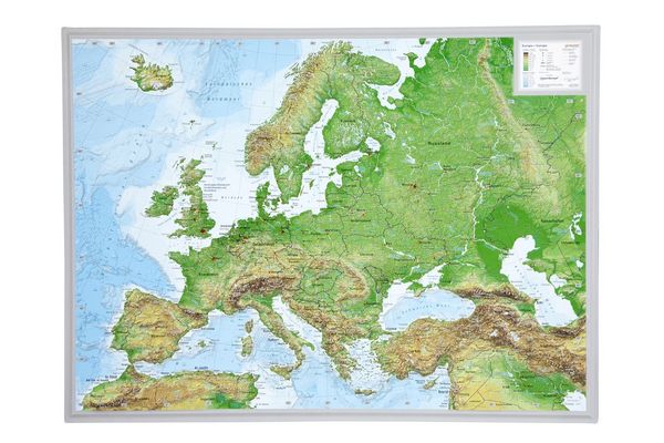 Produktbild: Reliefkarte Europa klein 1 : 16 000 000
