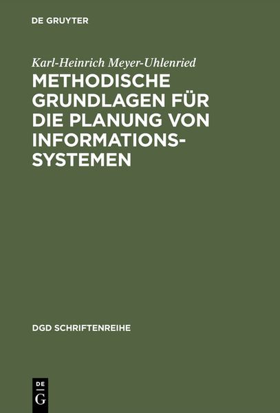 Produktbild: Methodische Grundlagen f&uuml;r die Planung von Informationssystemen
