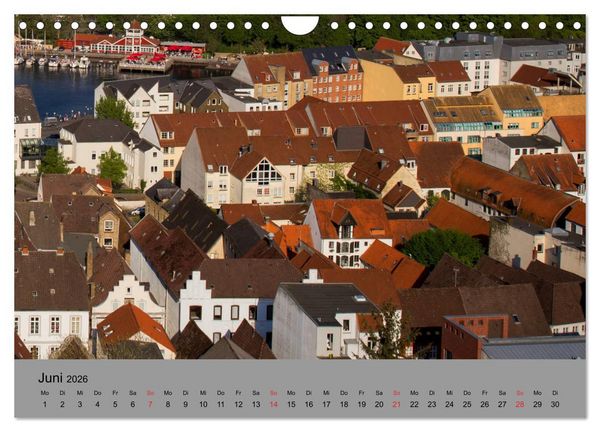 Produktbild: D&auml;cher von Flensburg (Wandkalender 2026 DIN A4 quer), CALVENDO Monatskalender