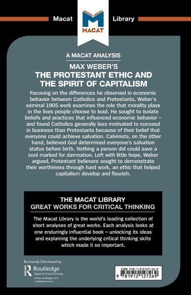 Produktbild: An Analysis of Max Weber's The Protestant Ethic and the Spirit of Capitalism