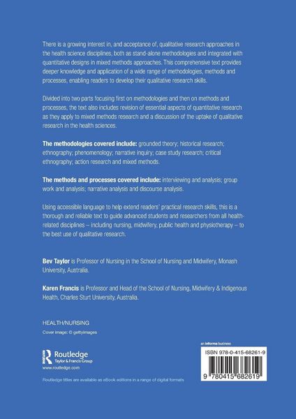 Produktbild: Qualitative Research in the Health Sciences