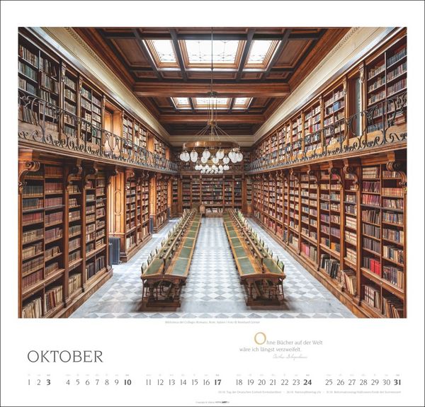 Produktbild: Welt der Bibliotheken Kalender 2027