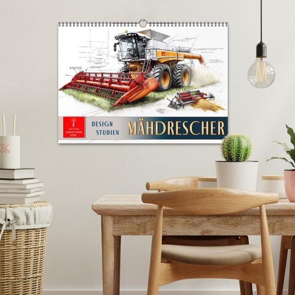 Produktbild: M&auml;hdrescher - Design Studien (Wandkalender 2026 DIN A3 quer), CALVENDO Monatskalender