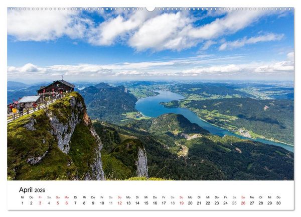 Produktbild: Salzkammergut - Die sch&ouml;nsten Seen Ober&ouml;sterreichs (hochwertiger Premium Wandkalender 2026 DIN A2 quer), Kunstdruck in Hochglanz