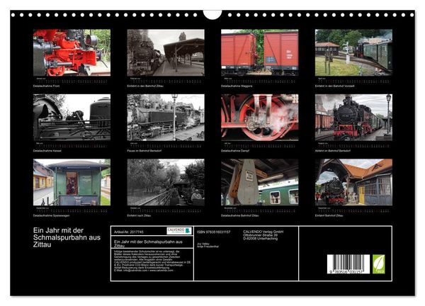Produktbild: Ein Jahr mit der Schmalspurbahn aus Zittau (Wandkalender 2026 DIN A3 quer), CALVENDO Monatskalender