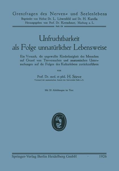 Produktbild: Unfruchtbarkeit als Folge unnat&uuml;rlicher Lebensweise