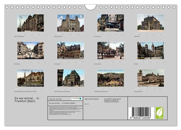 Produktbild: Es war einmal... in Frankfurt (Main) (Wandkalender 2026 DIN A4 quer), CALVENDO Monatskalender