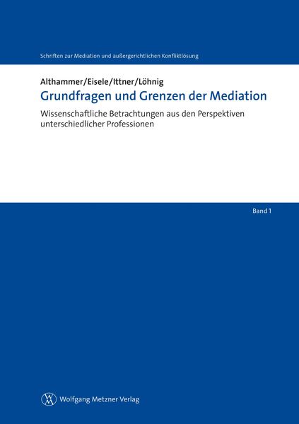 Produktbild: Grundfragen und Grenzen der Mediation