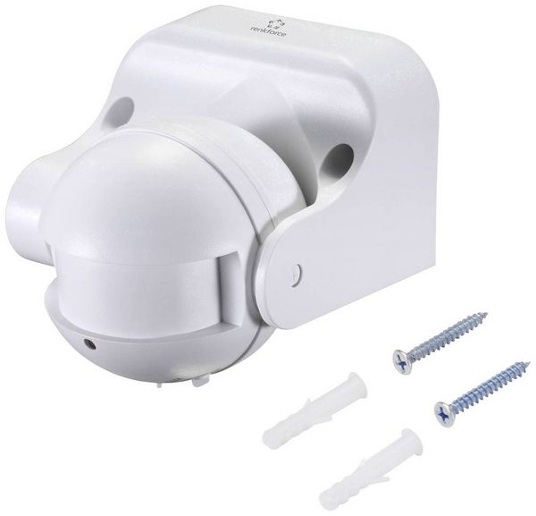 Produktbild: Renkforce 1362991 Aufputz, Aufbau, Wand HF-Bewegungsmelder 180&deg; Relais Wei&szlig; IP44