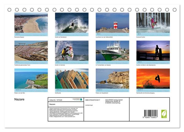 Produktbild: Nazare (Tischkalender 2026 DIN A5 quer), CALVENDO Monatskalender