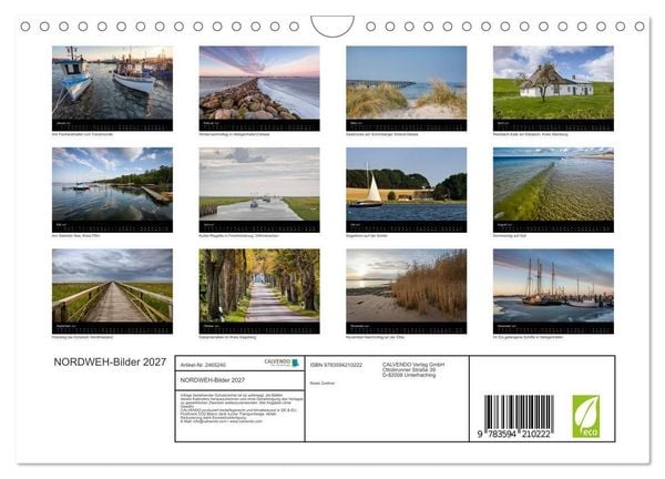 Produktbild: NORDWEH-Bilder 2027 (Wandkalender 2027 DIN A4 quer), CALVENDO Monatskalender
