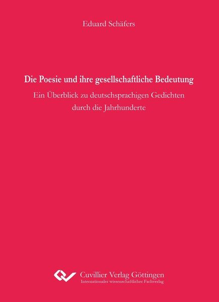 Produktbild: Die Poesie und ihre gesellschaftliche Bedeutung