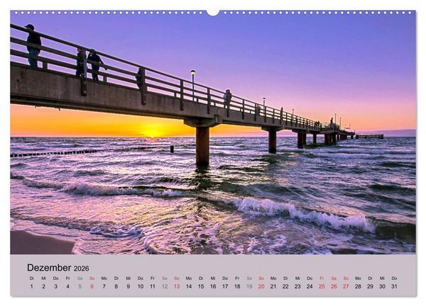 Produktbild: STRANDLUST: Fischland-Dar&szlig;-Zingst (hochwertiger Premium Wandkalender 2026 DIN A2 quer), Kunstdruck in Hochglanz