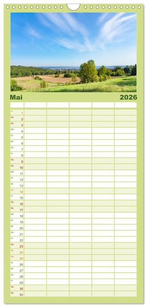 Produktbild: Familienplaner 2026 - Kassel - Natur pur mit 5 Spalten (Wandkalender, 21 x 45 cm) CALVENDO