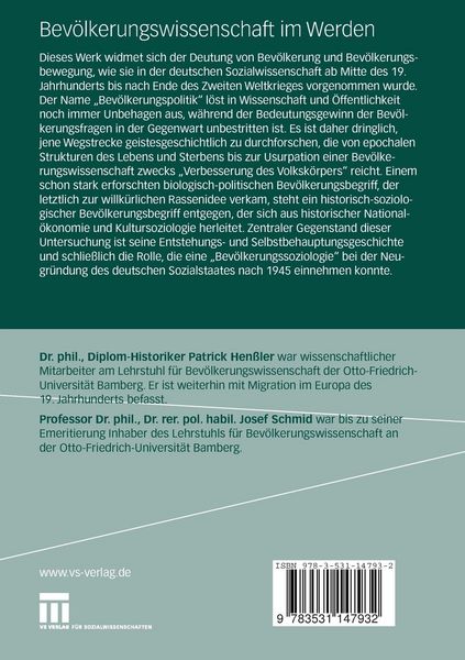 Produktbild: Bev&ouml;lkerungswissenschaft im Werden