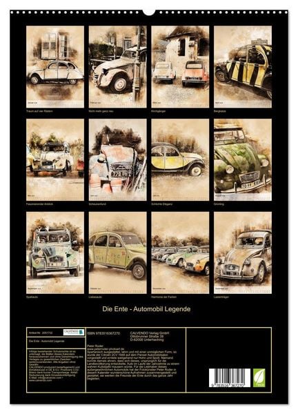 Produktbild: Die Ente - Automobil Legende (hochwertiger Premium Wandkalender 2026 DIN A2 hoch), Kunstdruck in Hochglanz