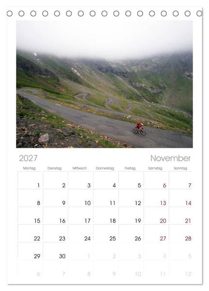 Produktbild: Tischplaner 2027 - Pyren&auml;enp&auml;sse mit dem Rennrad 2027 (A5 Tischkalender zum Aufstellen) CALVENDO