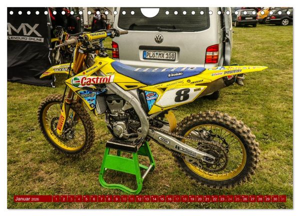 Produktbild: Dirtbikes - pure technique (Wandkalender 2026 DIN A4 quer), CALVENDO Monatskalender