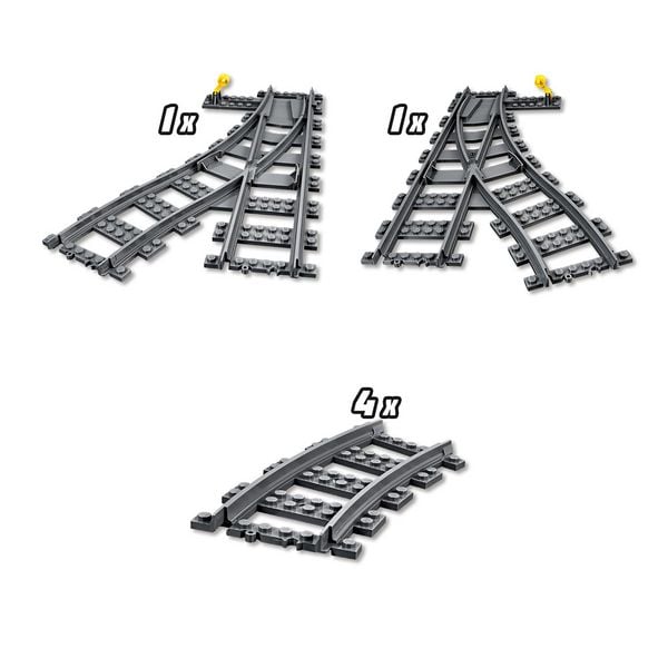 Produktbild: LEGO City 60238 Weichen, Erweiterungsset mit 6 Elementen