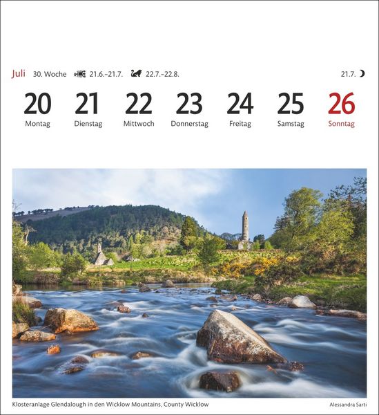 Produktbild: Irland Sehnsuchtskalender 2026 - Wochenkalender mit 53 Postkarten
