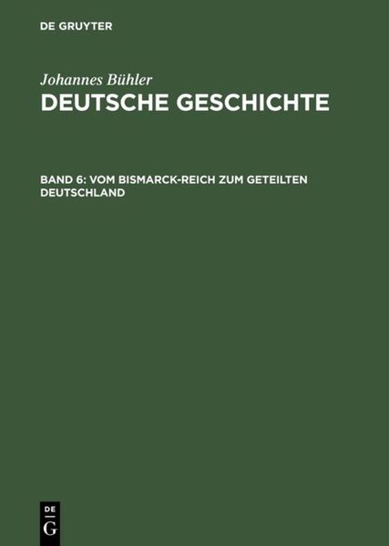 Produktbild: Vom Bismarck-Reich zum geteilten Deutschland