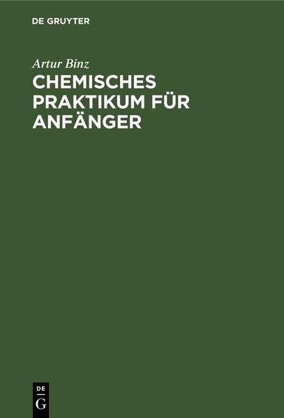 Produktbild: Chemisches Praktikum f&uuml;r Anf&auml;nger