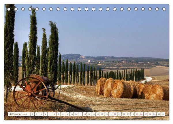 Produktbild: Toskana - Goldene Farben des toskanischen Herbstes (Tischkalender 2026 DIN A5 quer), CALVENDO Monatskalender