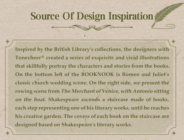 Produktbild: Book Nook DIY B&uuml;cherecke Shakespears Verse