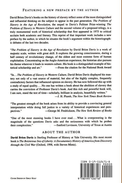 Produktbild: The Problem of Slavery in the Age of Revolution, 1770-1823
