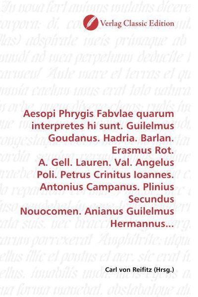 Produktbild: Von Reifitz, C: Aesopi Phrygis Fabvlae quarum interpretes hi