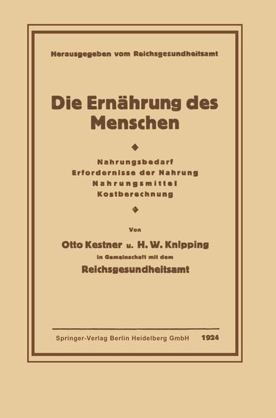 Produktbild: Die Ern&auml;hrung des Menschen