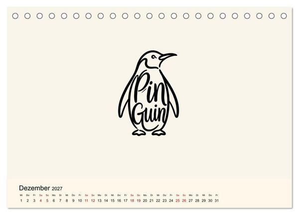 Produktbild: Buchstabentiere (Tischkalender 2027 DIN A5 quer), CALVENDO Monatskalender