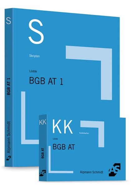 Produktbild: Bundle L&uuml;dde, Skript BGB AT 1 + L&uuml;dde, Karteikarten BGB AT