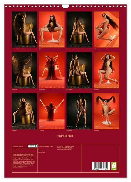 Produktbild: Haaresbreite (Wandkalender 2026 DIN A3 hoch), CALVENDO Monatskalender