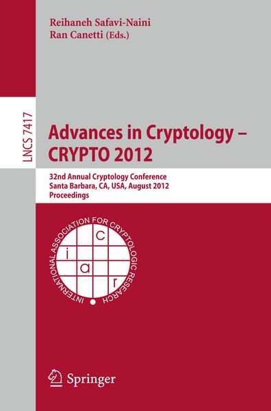 Produktbild: Advances in Cryptology -- CRYPTO 2012