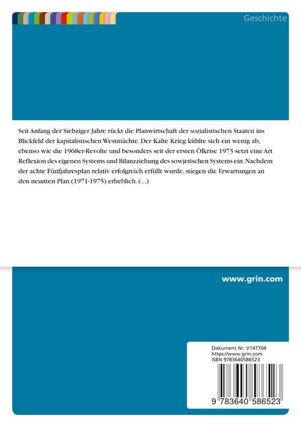 Produktbild: Planwirtschaft und ihr Alltag