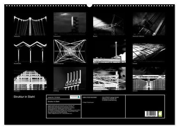 Produktbild: Struktur in Stahl (Wandkalender 2026 DIN A2 quer), CALVENDO Monatskalender