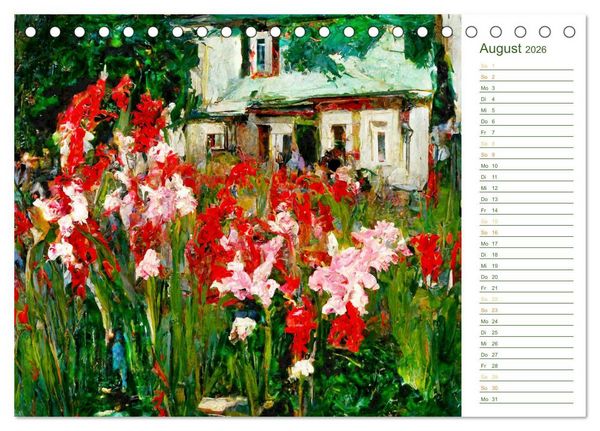 Produktbild: Malerische G&auml;rten - Im Stile des Impressionismus (Tischkalender 2026 DIN A5 quer), CALVENDO Monatskalender