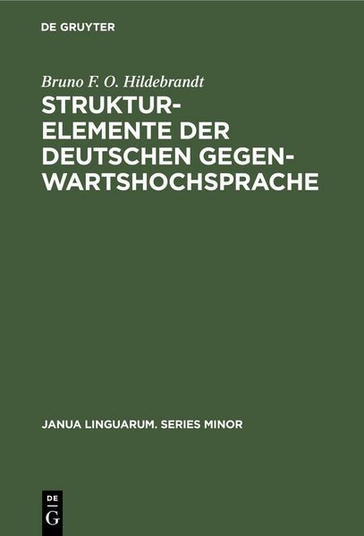 Produktbild: Strukturelemente der deutschen Gegenwartshochsprache