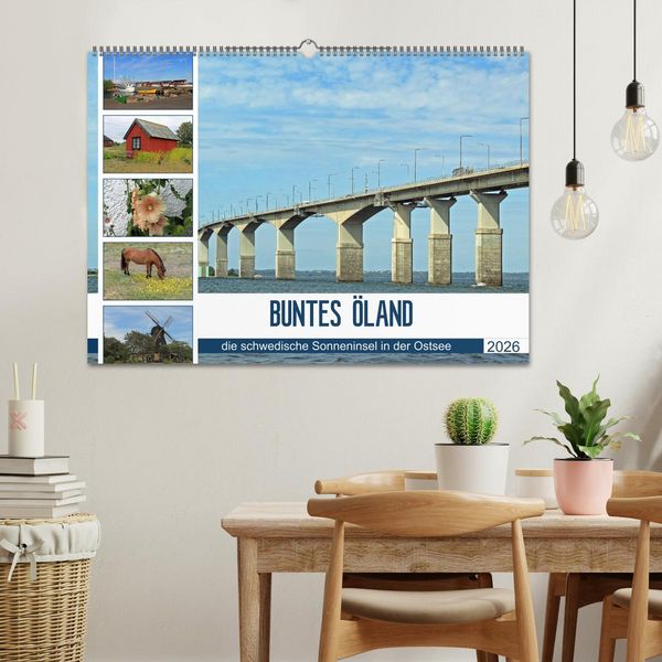 Produktbild: BUNTES &Ouml;LAND (Wandkalender 2026 DIN A2 quer), CALVENDO Monatskalender