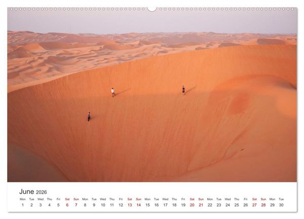 Produktbild: Desert dunes in Abu Dhabi (High Quality Premium Wall Calendar 2026 DIN A2 landscape),CALVENDO 12 Month Wall Calendar