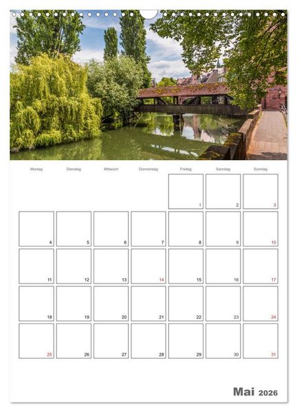 Produktbild: N&Uuml;RNBERG Bezauberndes Altstadtherz / Terminplaner (Wandkalender 2026 DIN A3 hoch), CALVENDO Monatskalender
