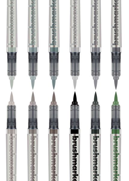 Produktbild: KARIN Marker Brushmarker PRO Gray Colours, 12 Farben