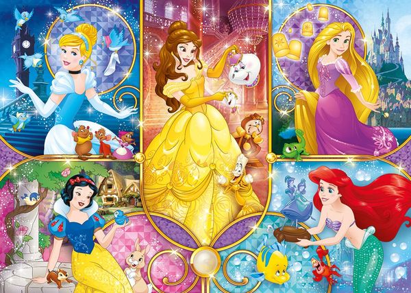Clementoni - Brilliant Puzzle - Princess, 104 Teile