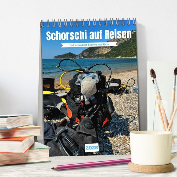 Produktbild: Schorschi auf Reisen (Tischkalender 2026 DIN A5 hoch), CALVENDO Monatskalender