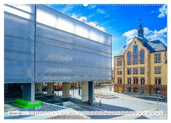 Produktbild: Ein Blick auf Chemnitz in Farbe (Wandkalender 2027 DIN A2 quer), CALVENDO Monatskalender