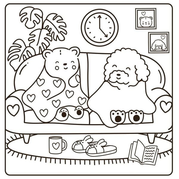 Produktbild: Cosy Coloring Ausmalset - Einfach niedlich ausmalen