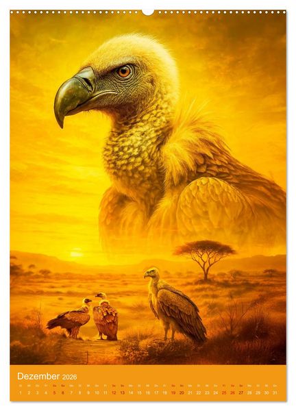 Produktbild: Afrikas wilde Seele - Magische Tierwelt im Portr&auml;t (Wandkalender 2026 DIN A2 hoch), CALVENDO Monatskalender