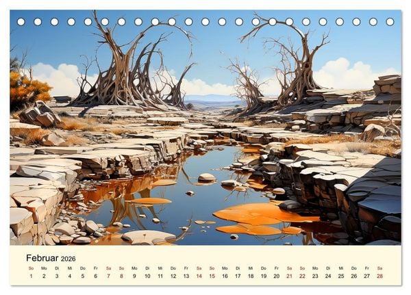 Produktbild: Surreale W&uuml;ste (Tischkalender 2026 DIN A5 quer), CALVENDO Monatskalender