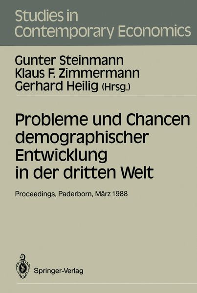 Produktbild: Probleme und Chancen demographischer Entwicklung in der dritten Welt
